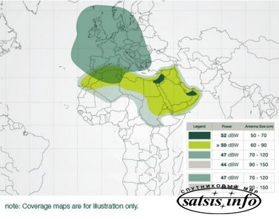 Новый спутник Yahsat 1А начал вещание в позиции 52.5°E